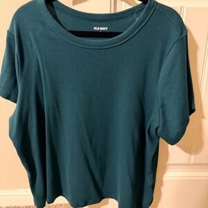 Old Navy Women's Dark Teal Short Sleeve Tee